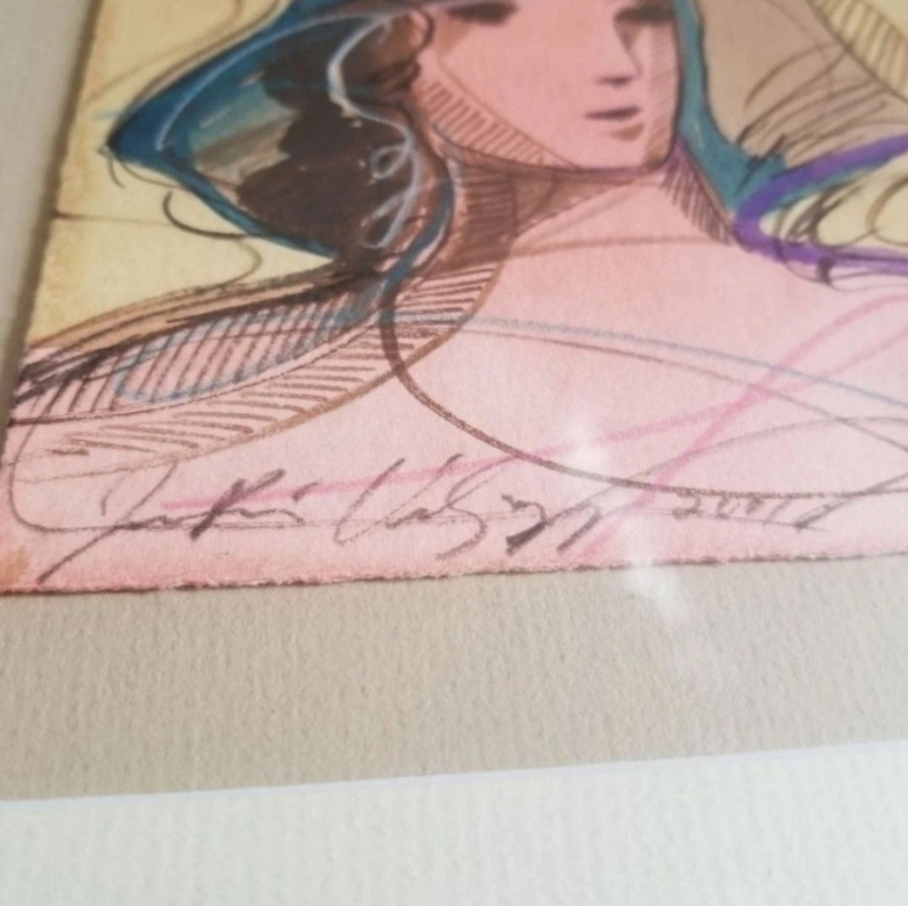Framed artwork sketch fashion drawing - Picture 2 of 11